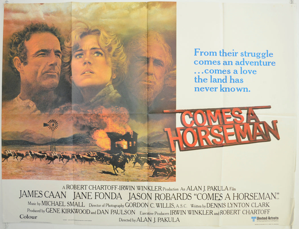 Comes A Horseman Original British Quad Poster - Film Poster - Movie Poster