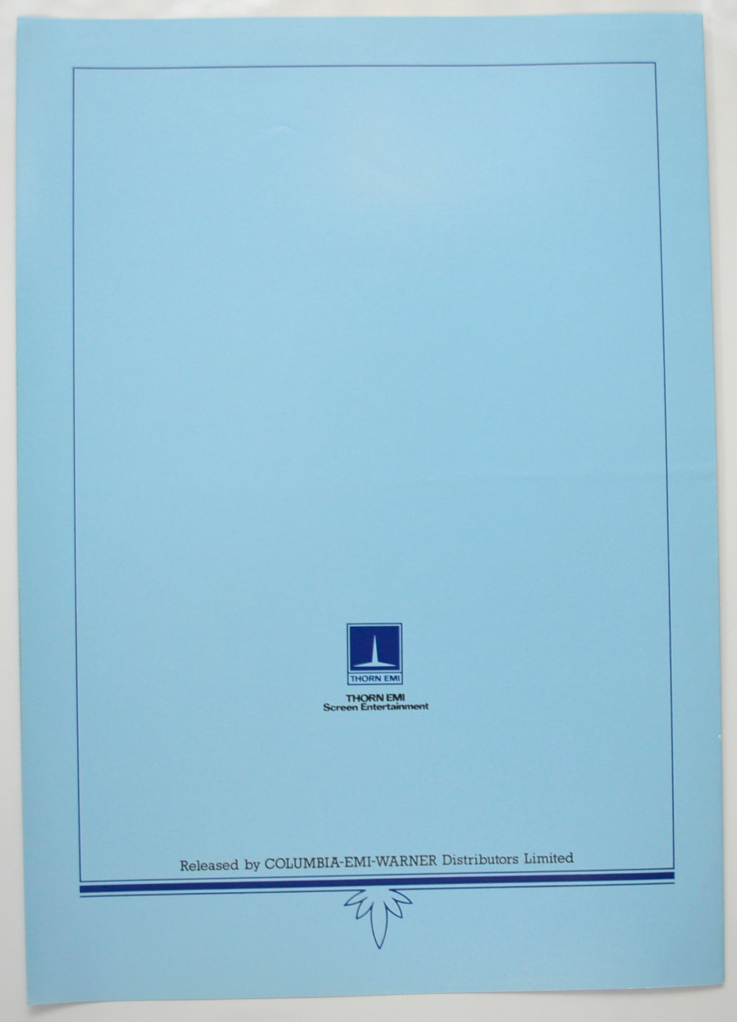 COMFORT AND JOY Cinema Exhibitors Press Synopsis Credits Booklet - BACK