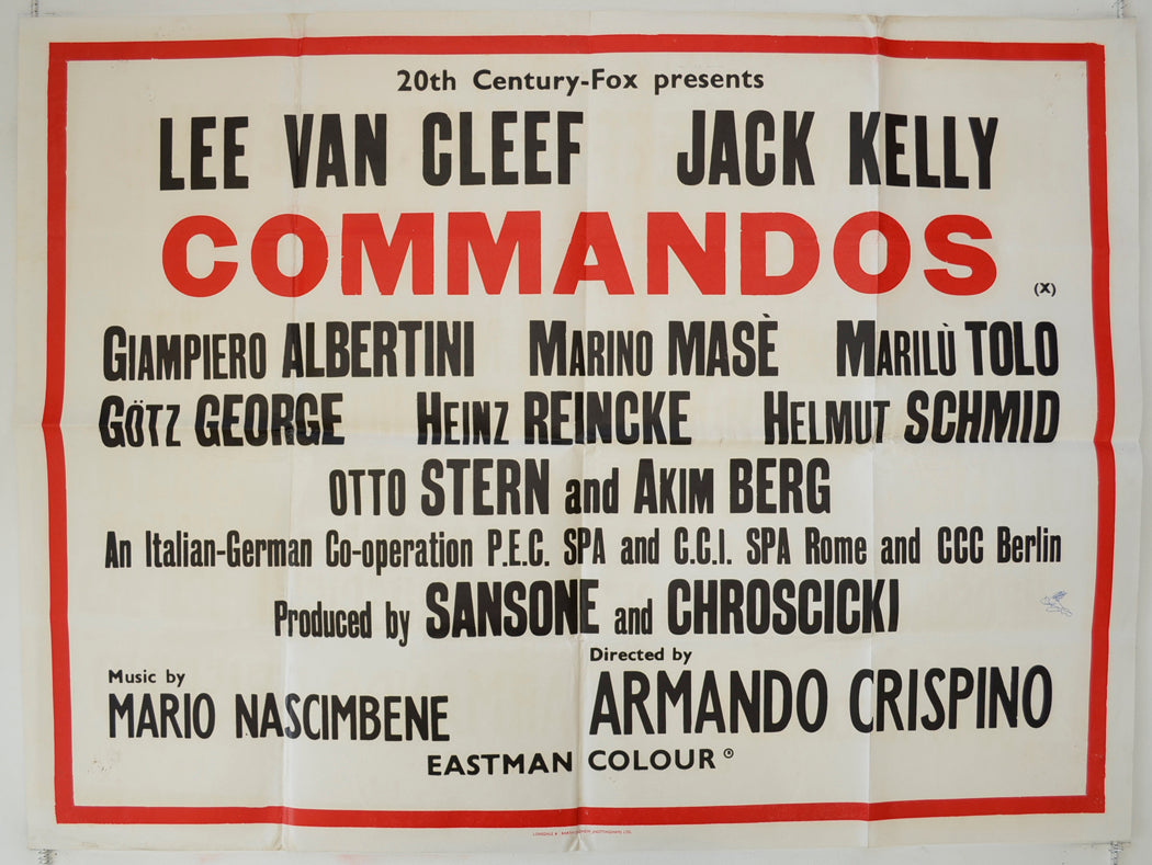Commandos (a.k.a. Sullivan's Marauders) Original Quad Poster - Film Poster - Movie Poster