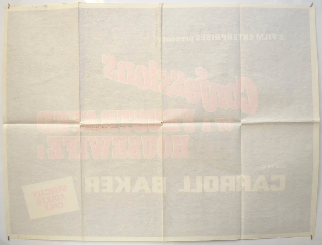 CONFESSIONS OF A FRUSTRATED HOUSEWIFE (Back) Cinema Quad Movie Poster