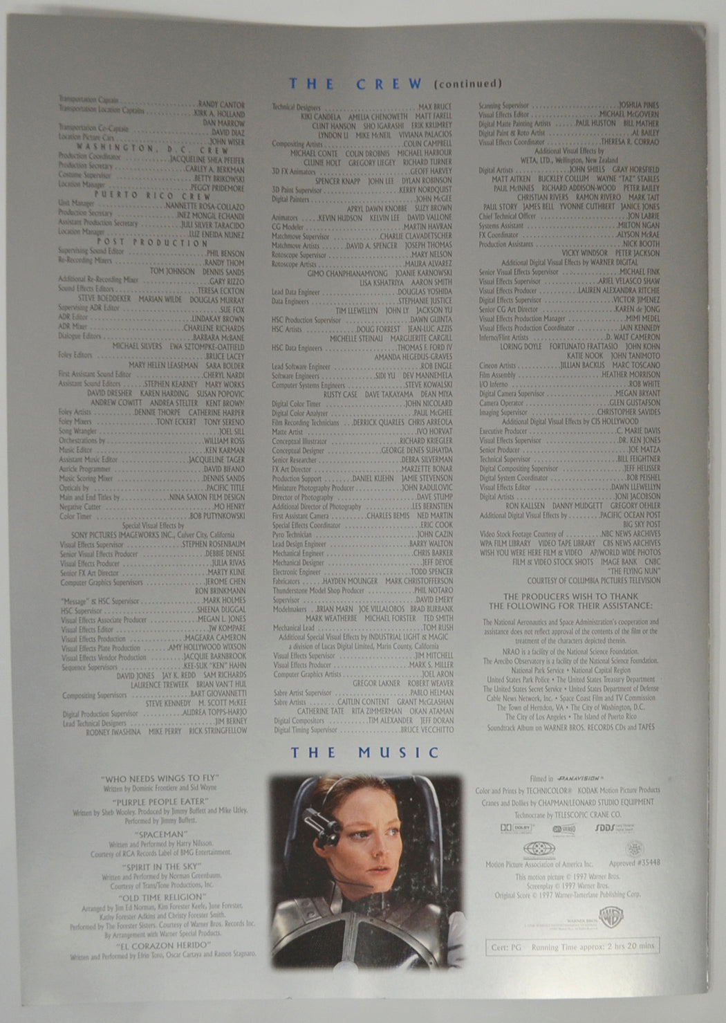 CONTACT Cinema Exhibitors Press Synopsis Credits Booklet - BACK