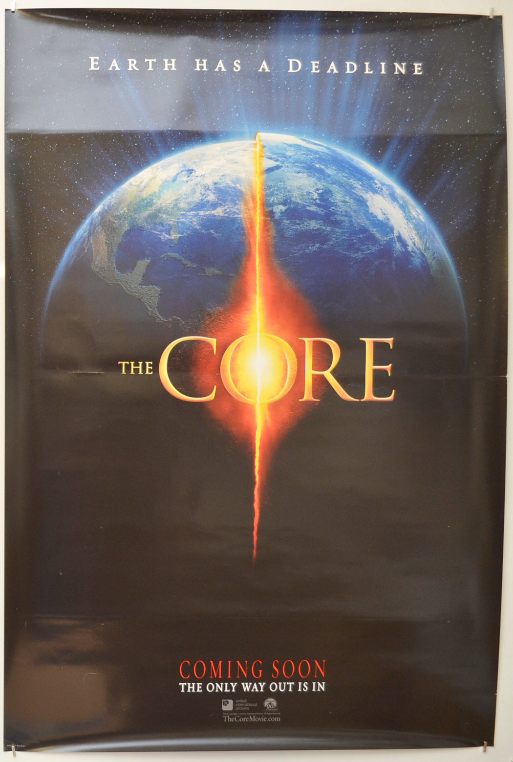 The Core (Teaser / Advance Version) Original One Sheet Poster - Film Poster - Movie Poster