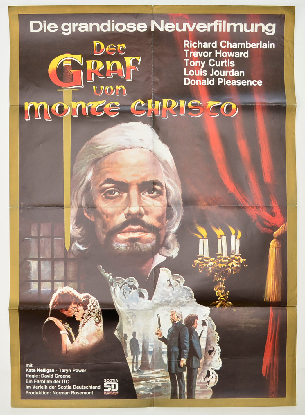 The Count Of Monte Cristo Original German Poster - Film Poster - Movie Poster