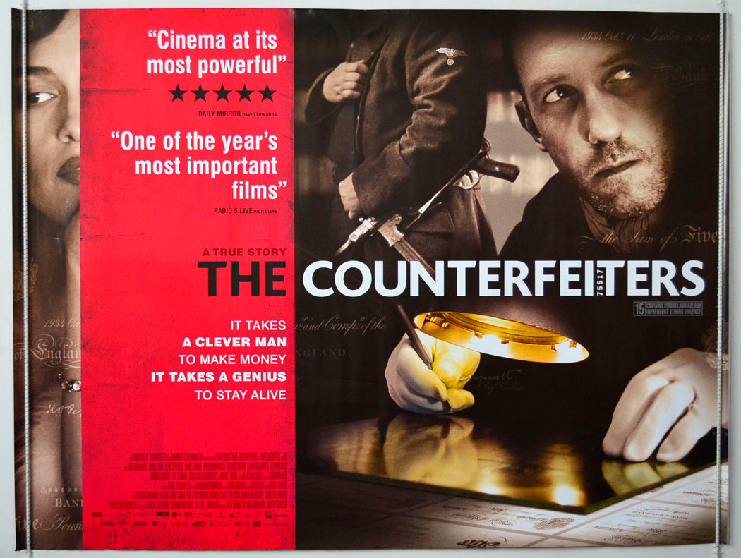 The Counterfeiters (a.k.a. Die Fälscher) Original British Quad Poster - Movie Poster