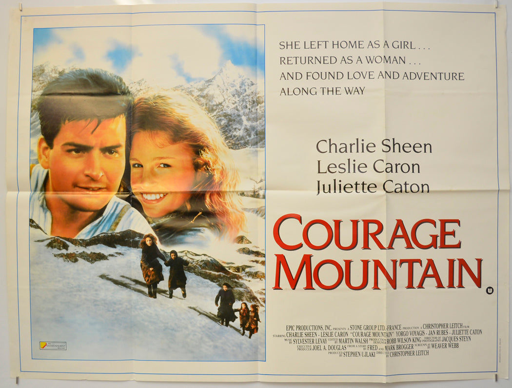 Courage Mountain Original Quad Poster - Film Poster - Movie Poster
