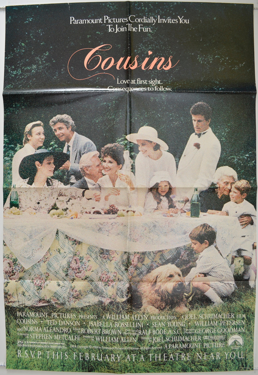 Cousins Original One Sheet Poster - Film Poster - Movie Poster