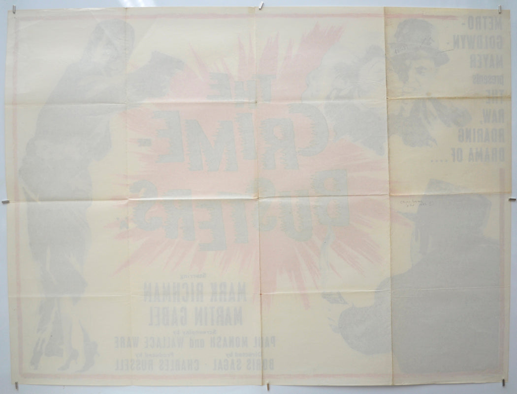 THE CRIMEBUSTERS (Back) Cinema Quad Movie Poster