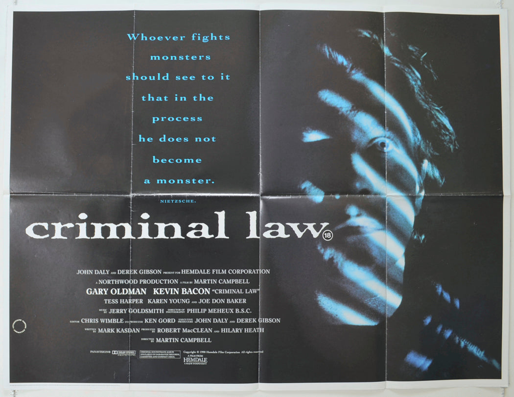 Criminal Law Original Quad Poster - Film Poster - Movie Poster