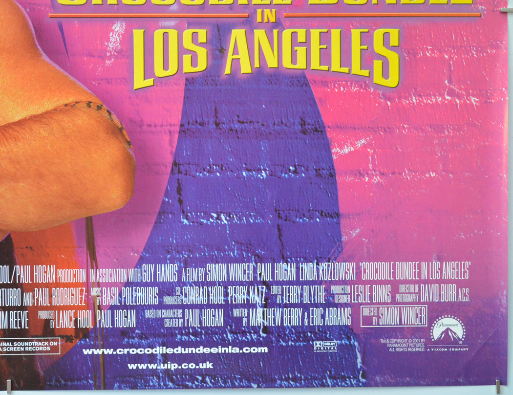 CROCODILE DUNDEE IN LOS ANGELES (Bottom Right) Cinema Quad Movie Poster