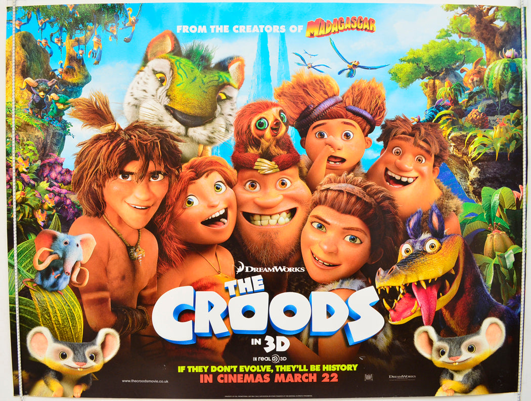 The Croods (Teaser / Advance Version) Original Quad Poster - Film Poster - Movie Poster