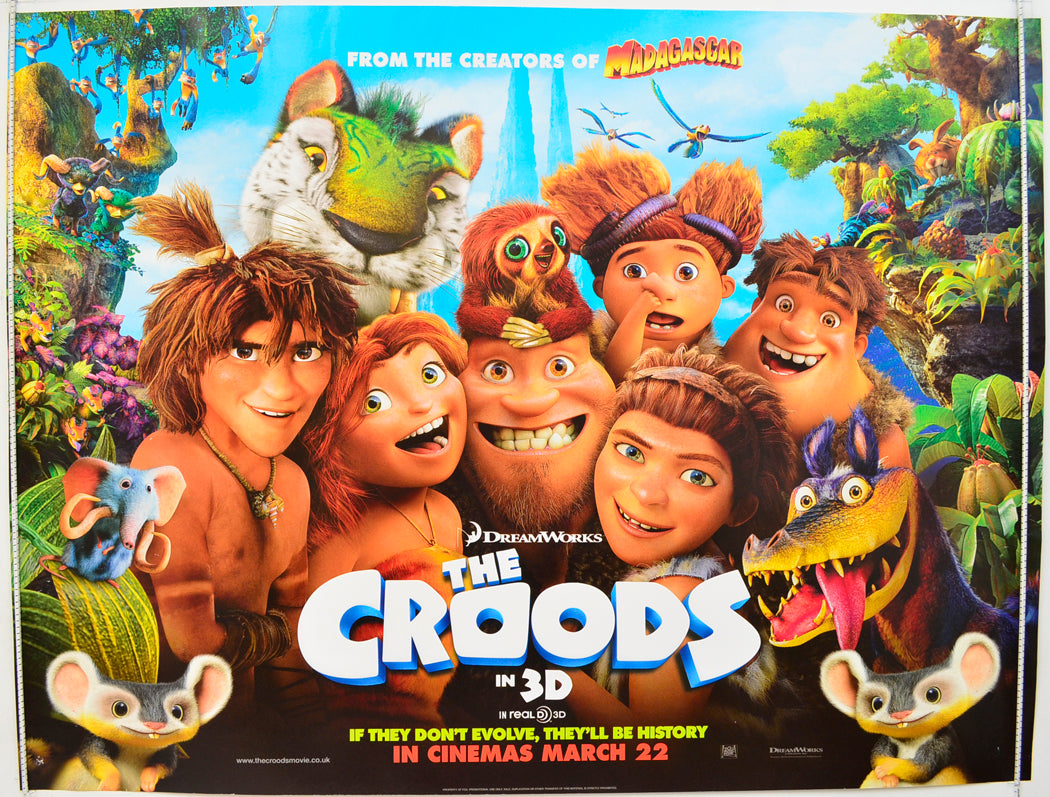The Croods (Teaser / Advance Version) Original Quad Poster - Film Poster - Movie Poster
