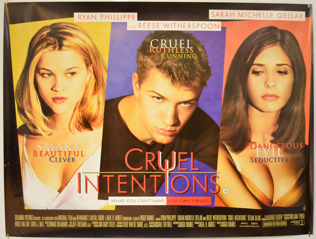 Cruel Intentions Original Quad Poster - Film Poster - Movie Poster