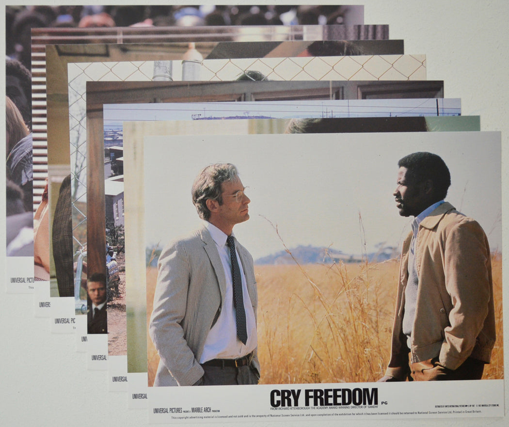CRY FREEDOM (Full View) Cinema Set of Colour FOH Stills / Lobby Cards