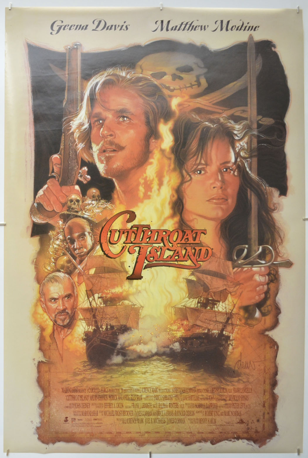 Cutthroat Island Original One Sheet Poster - Film Poster - Movie Poster