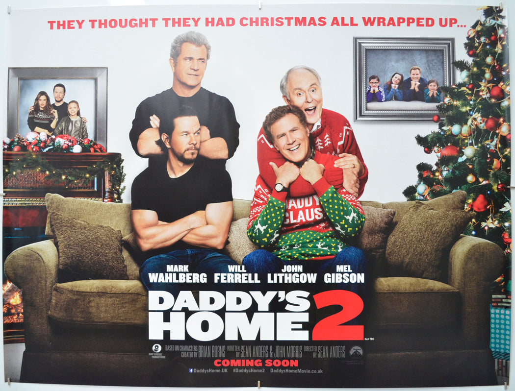 “Daddy's Home 2” (Teaser Advance Version) Original Quad Poster Film Poster Movie Poster