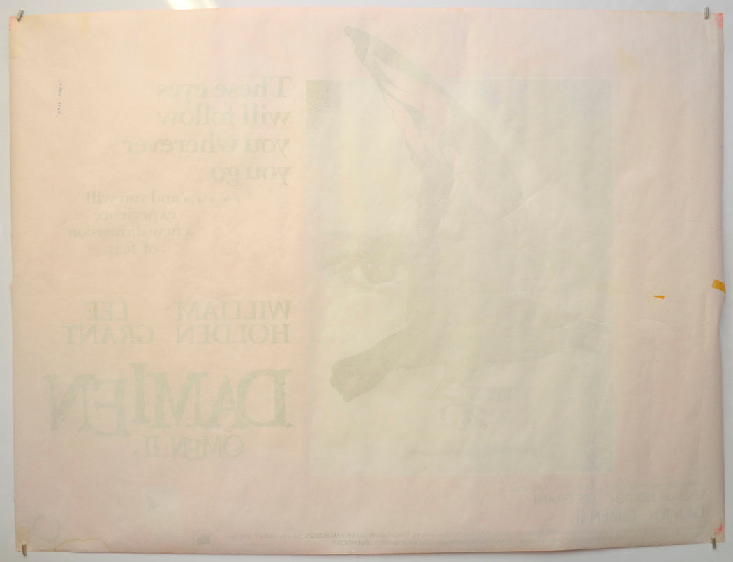 DAMIEN : OMEN II (Back) Cinema Quad Movie Poster