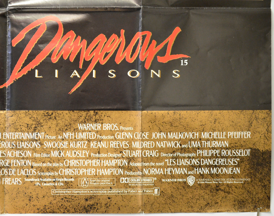 DANGEROUS LIAISONS (Bottom Right) Cinema Quad Movie Poster