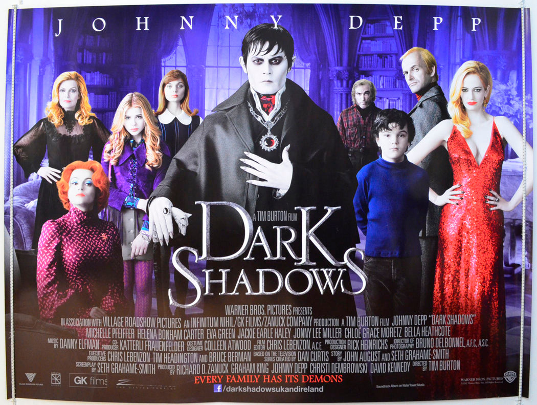 Dark Shadows Original British Quad Poster - Film Poster - Movie Poster