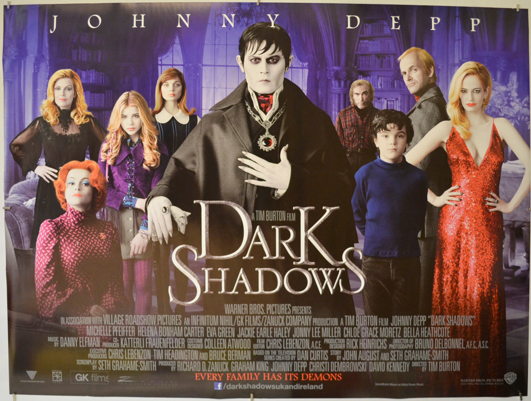 Dark Shadows Original Quad Poster - Film Poster - Movie Poster