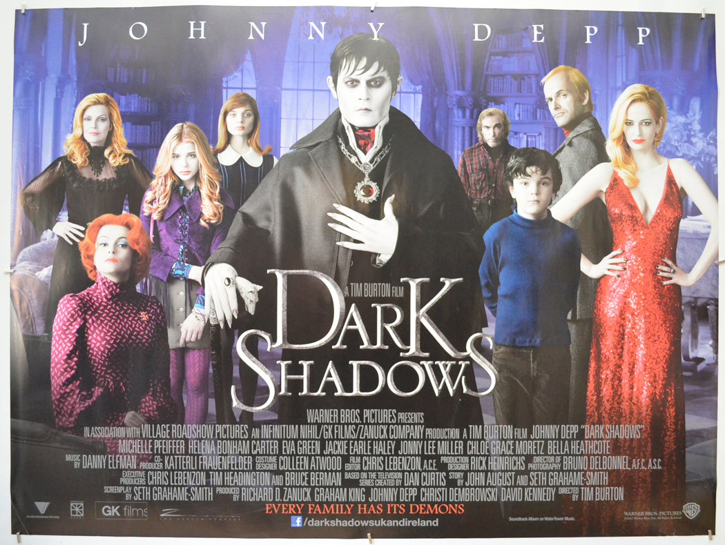 Dark Shadows” Original Quad Poster - Film Poster - Movie Poster