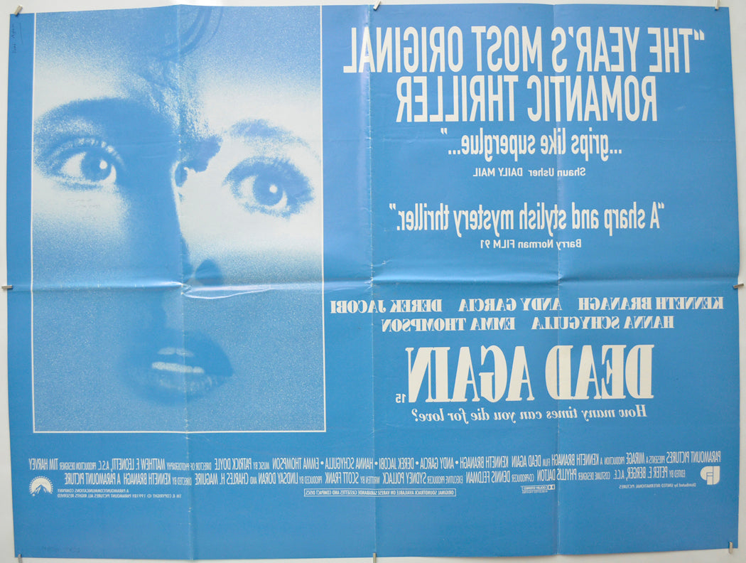 DEAD AGAIN (Back) Cinema Quad Movie Poster