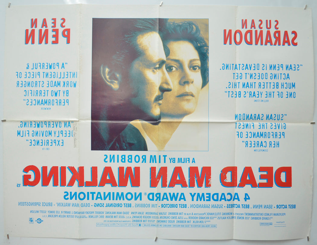 DEAD MAN WALKING (Back) Cinema Quad Movie Poster