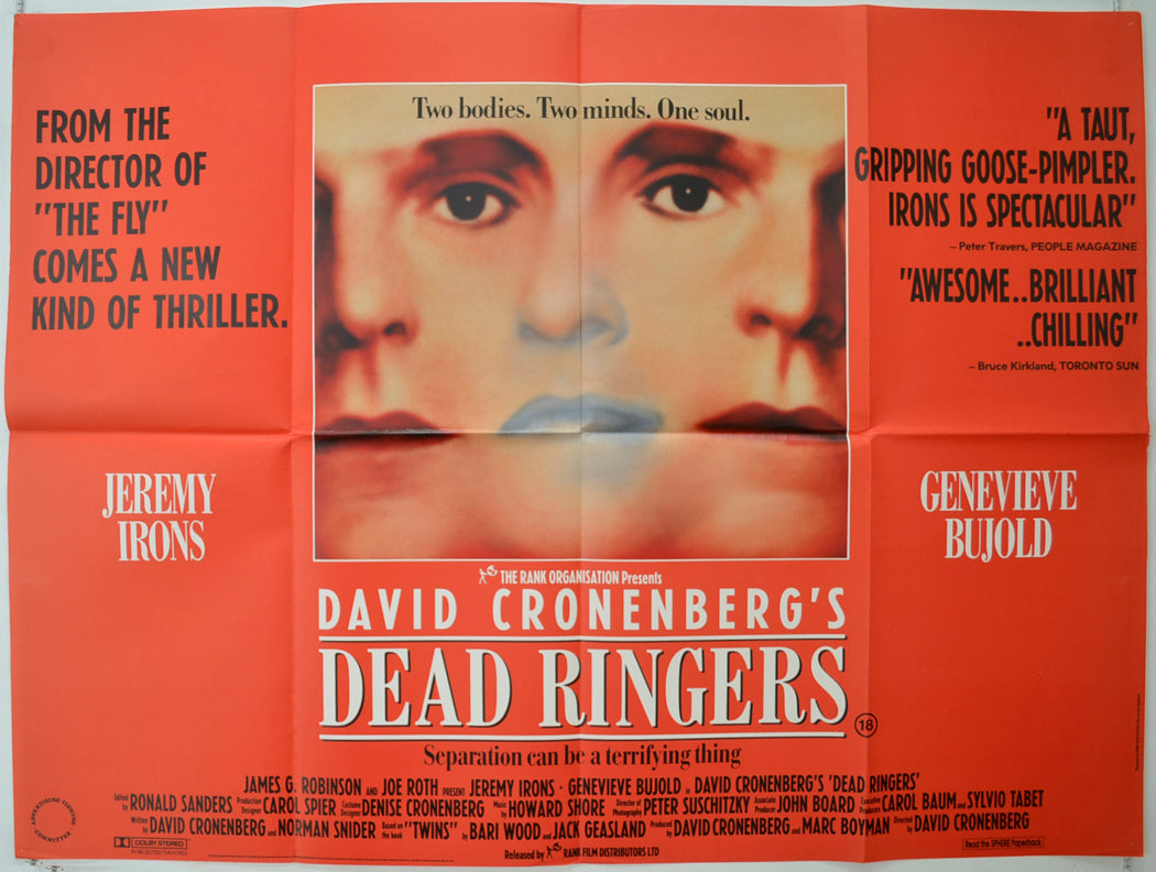 Dead Ringers Original Quad Poster - Film Poster - Movie Poster