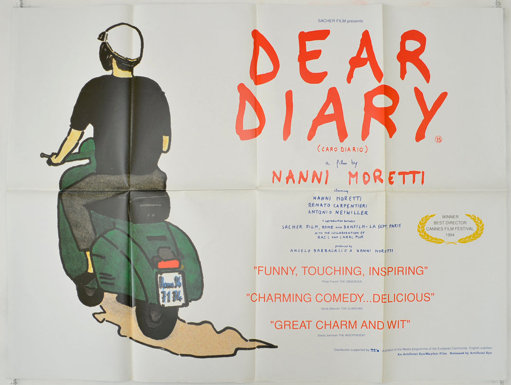 Dear Diary (a.k.a Caro diario) Original Quad Poster - Film Poster - Movie Poster