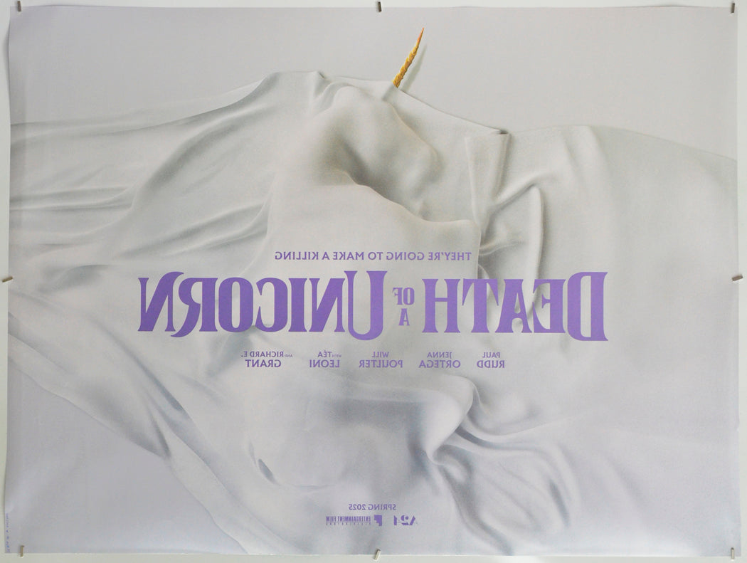 Death of a Unicorn (Back) Cinema Quad Movie Poster