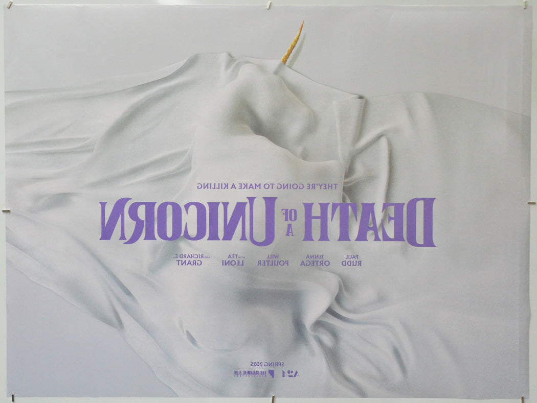 Death of a Unicorn (Back) Cinema Quad Movie Poster
