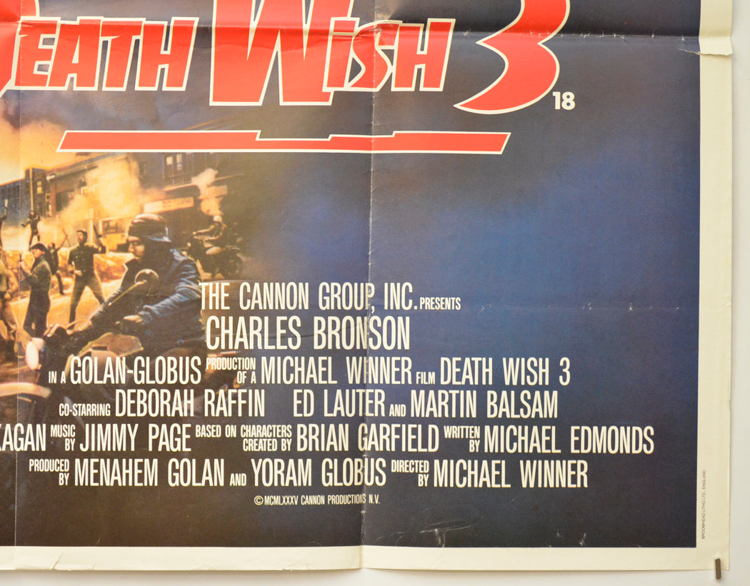 DEATH WISH 3 (Bottom Right) Cinema Quad Movie Poster