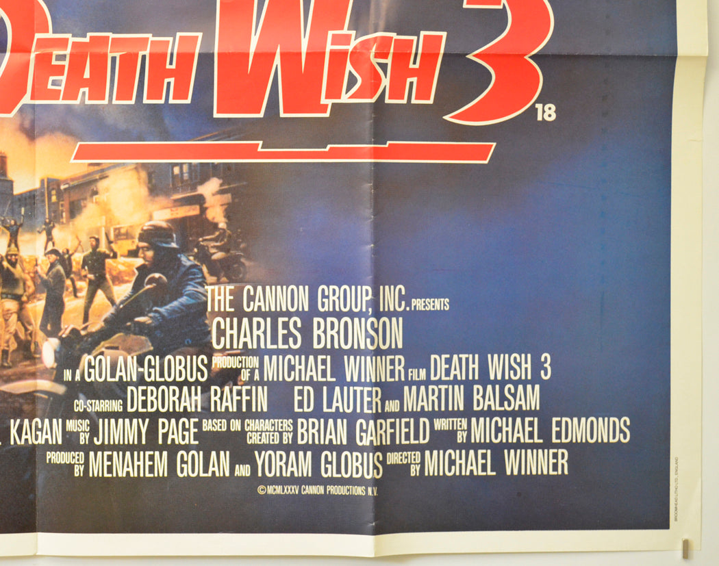 DEATH WISH 3 (Bottom Right) Cinema Quad Movie Poster