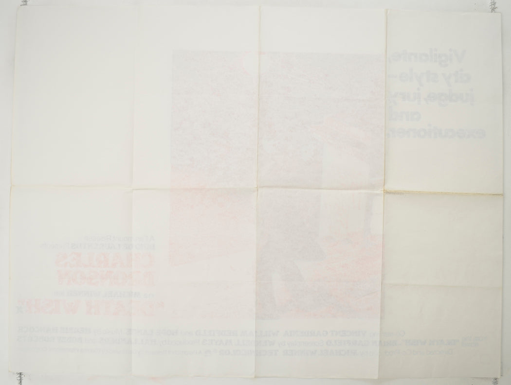 DEATH WISH (Back) Cinema Quad Movie Poster