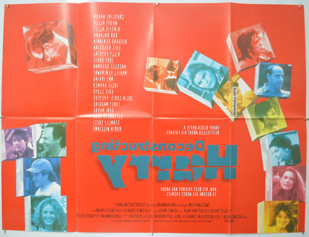 DECONSTRUCTING HARRY (Back) Cinema Quad Movie Poster