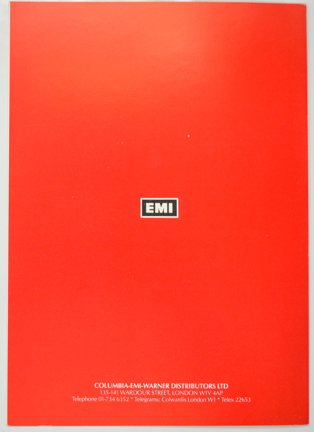 THE DEER HUNTER Cinema Exhibitors Press Synopsis Credits Booklet - BACK