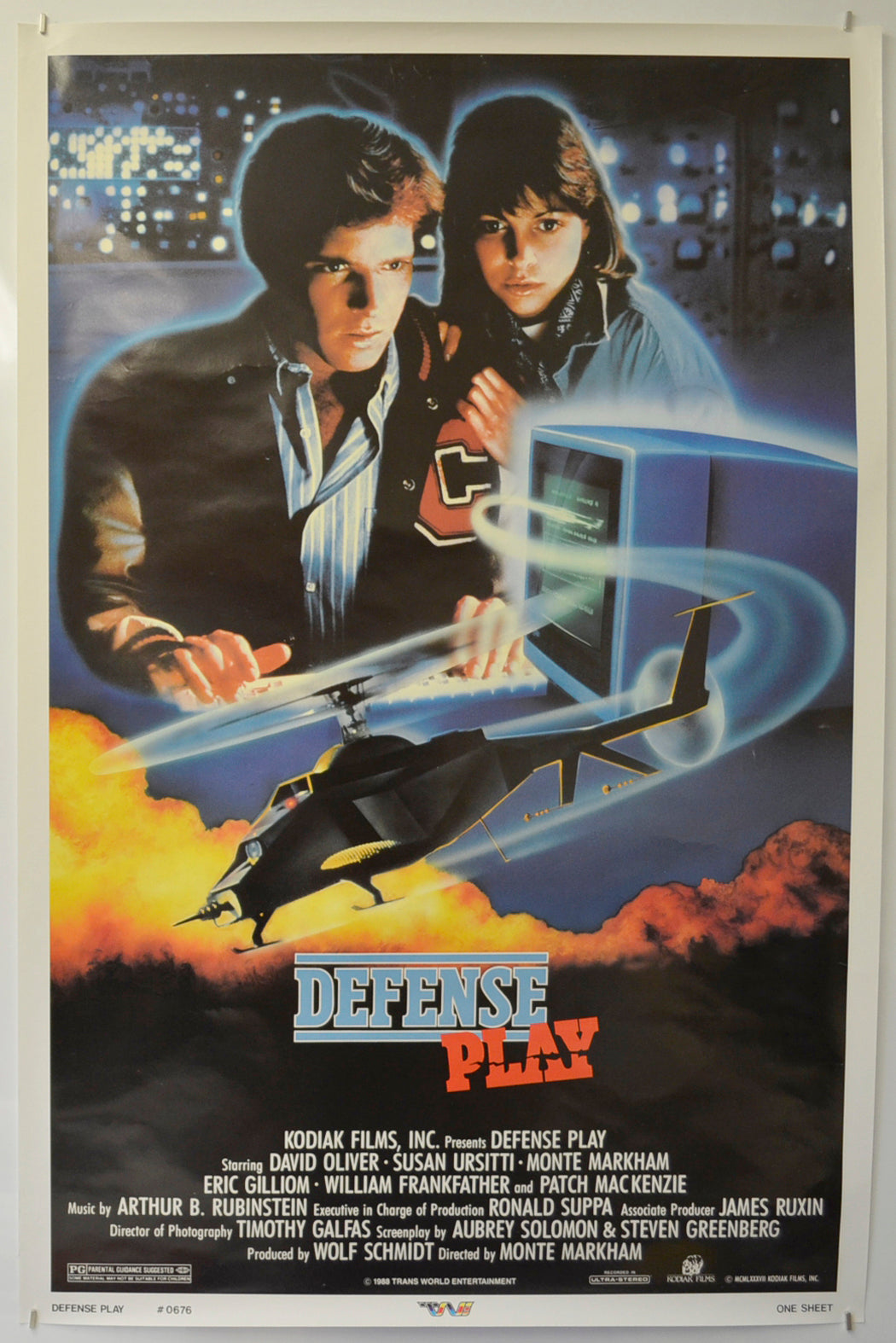 Defense Play Original One Sheet Poster - Film Poster - Movie Poster