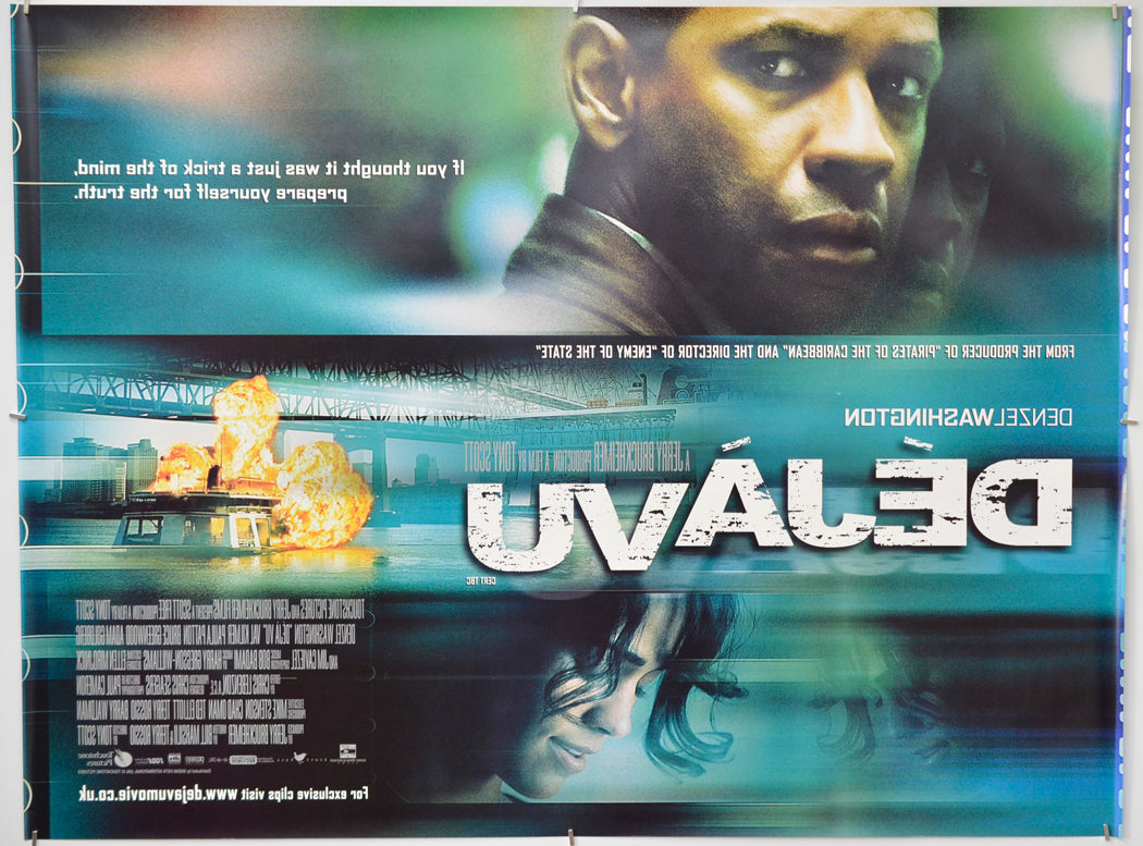 Deja Vu (Back) Cinema Quad Movie Poster