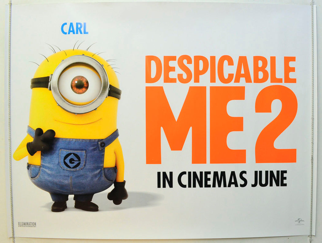 Despicable Me 2 (Carl Teaser) Original British Quad Poster - Film Poster - Movie Poster