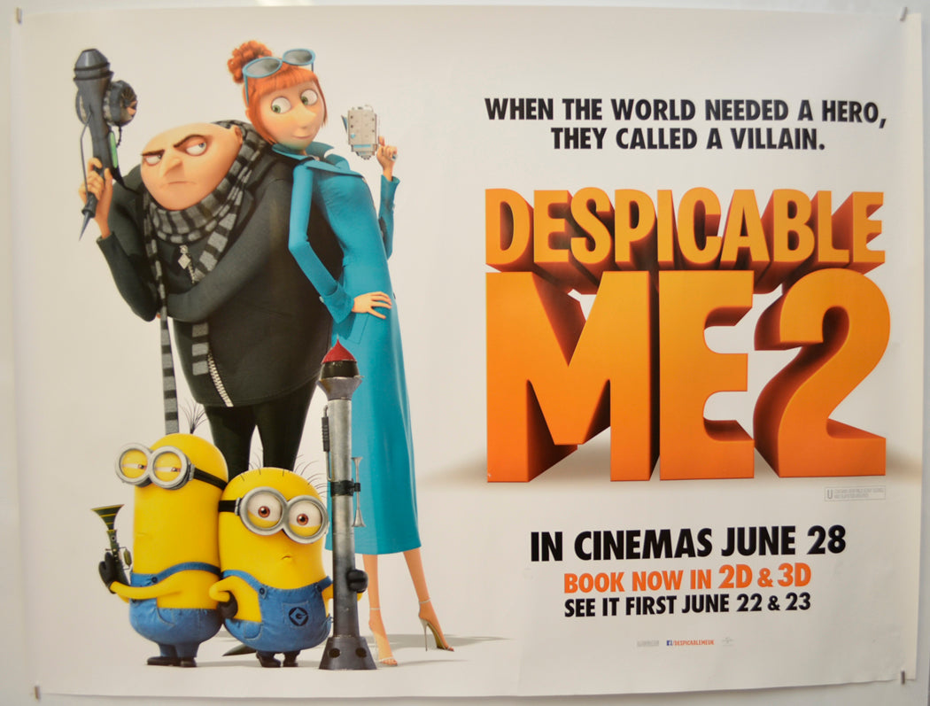 Despicable Me 2 (Teaser / Advance Version) Original Quad Poster - Film Poster - Movie Poster