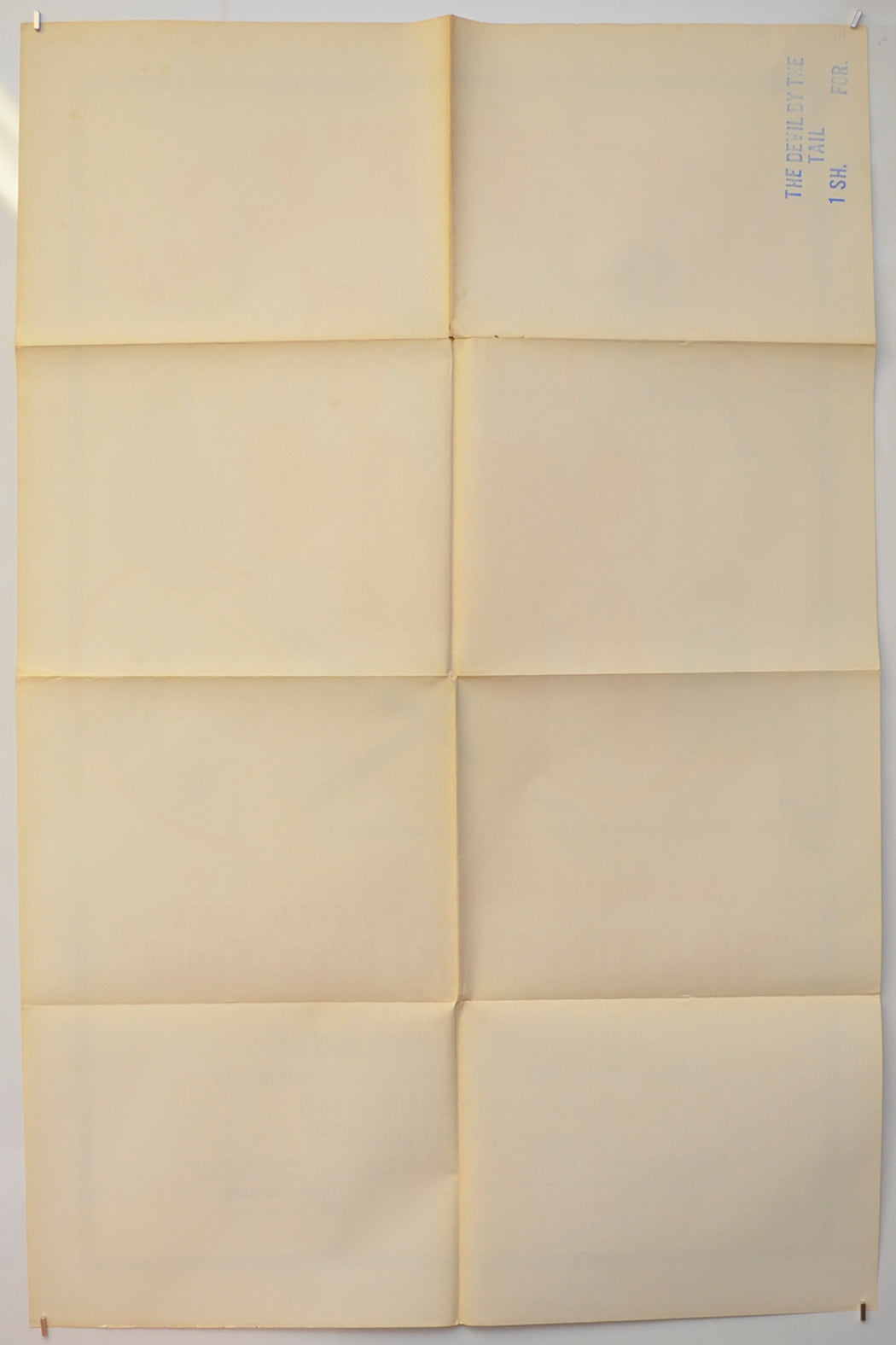 DEVIL BY THE TAIL (Back) Cinema One Sheet Movie Poster