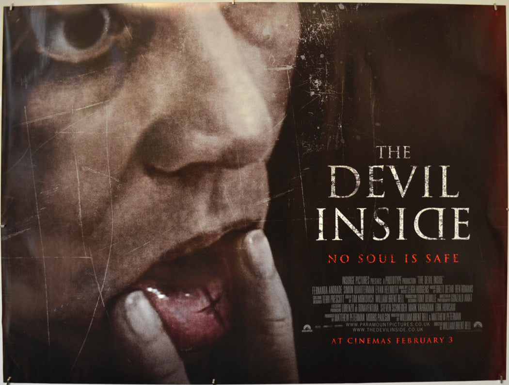 The Devil Inside (Version 2) Original Quad Poster - Film Poster - Movie Poster