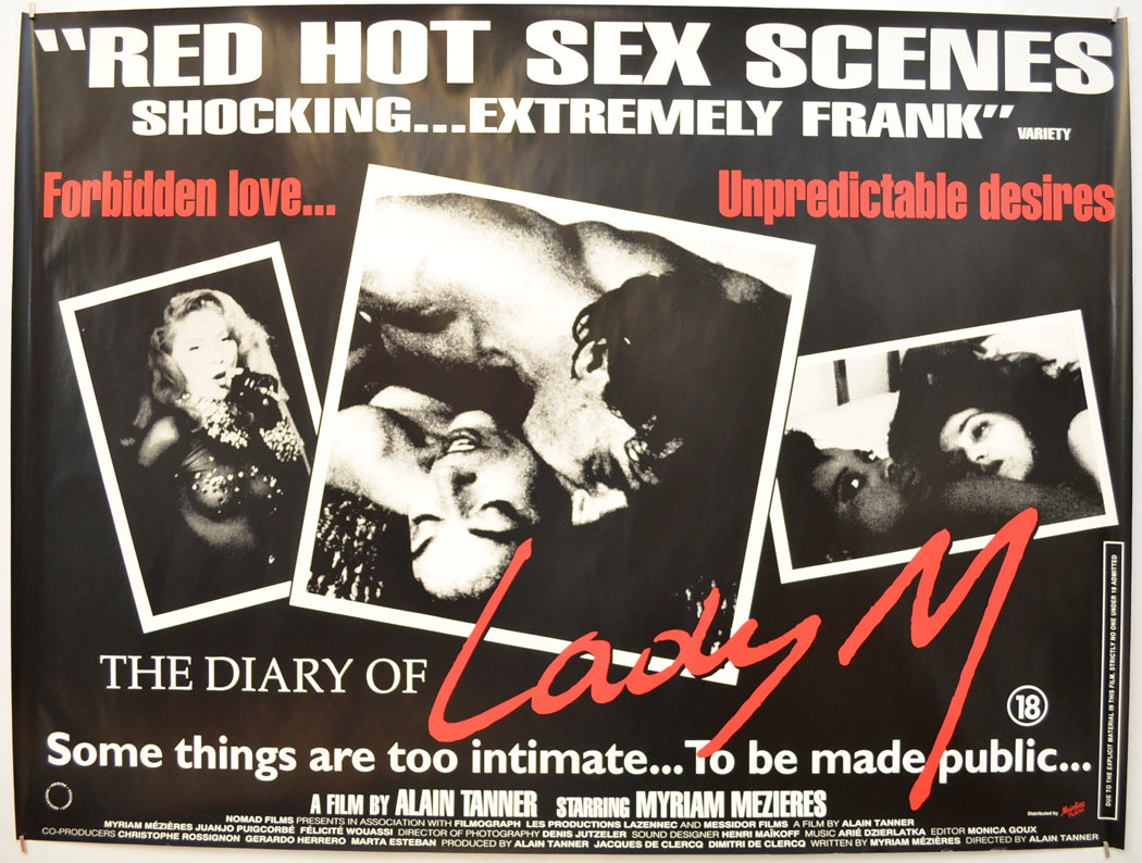 The Diary Of Lady M (a.k.a. Le Journal De Lady M) Original Quad Poster - Film Poster - Movie Poster