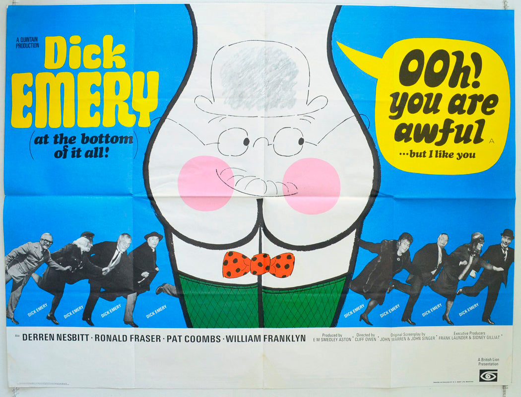 Ooh! You Are Awful ...But I Like You (a.k.a. Dick Emery At The Bottom Of It All) Original British Quad Poster - Film Poster - Movie Poster