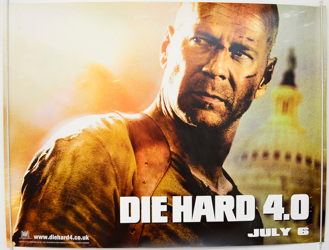 Die Hard 4.0 (Teaser / Advance Version) Original Quad Poster - Film Poster - Movie Poster