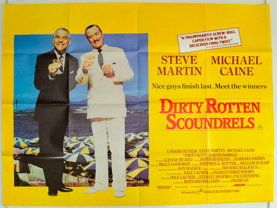 Dirty Rotten Scoundrels Original British Quad Poster - Film Poster - Movie Poster