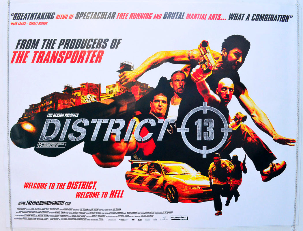 District 13 (a.k.a. Banlieue 13 - District B13) Original British Quad Poster - Film Poster - Movie Poster