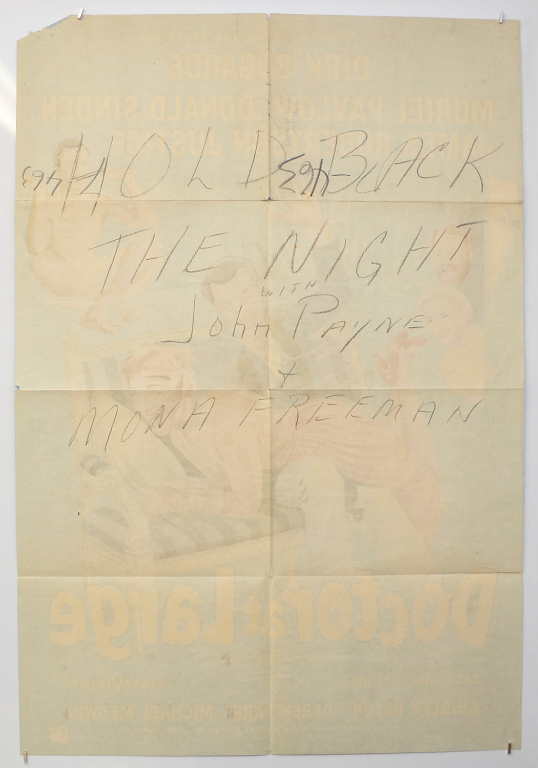 DOCTOR AT LARGE (Back) Cinema One Sheet Movie Poster