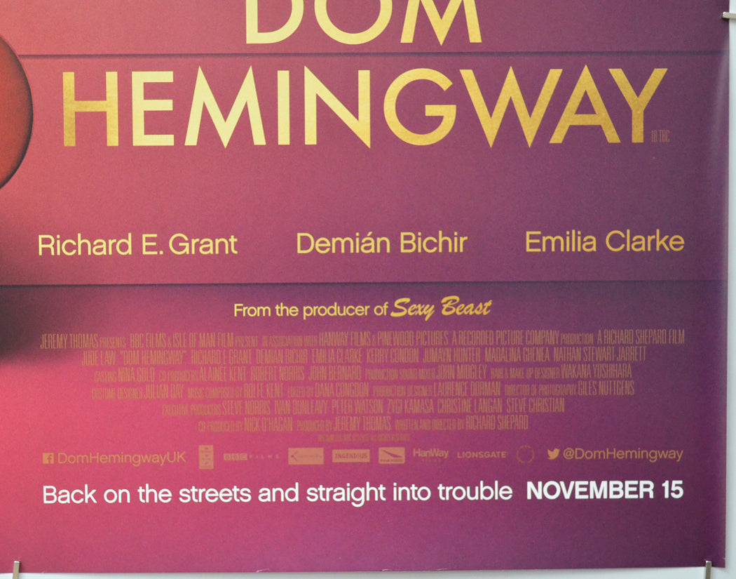 DOM HEMINGWAY (Bottom Right) Cinema Quad Movie Poster