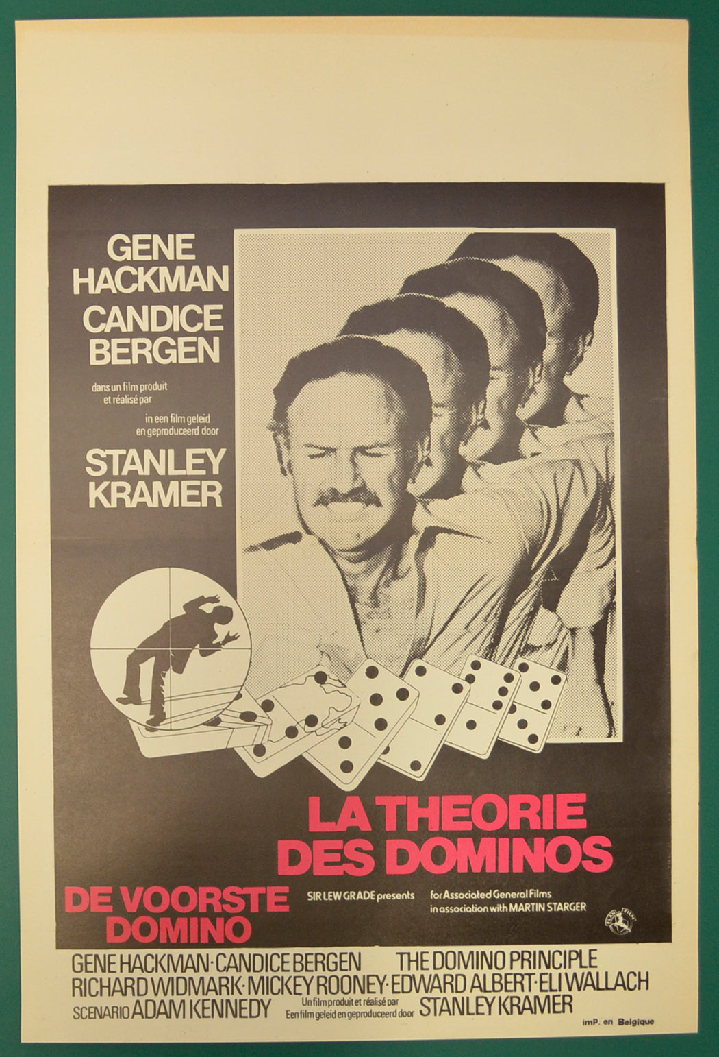 The Domino Principle Original Belgian Poster - Film Poster - Movie Poster