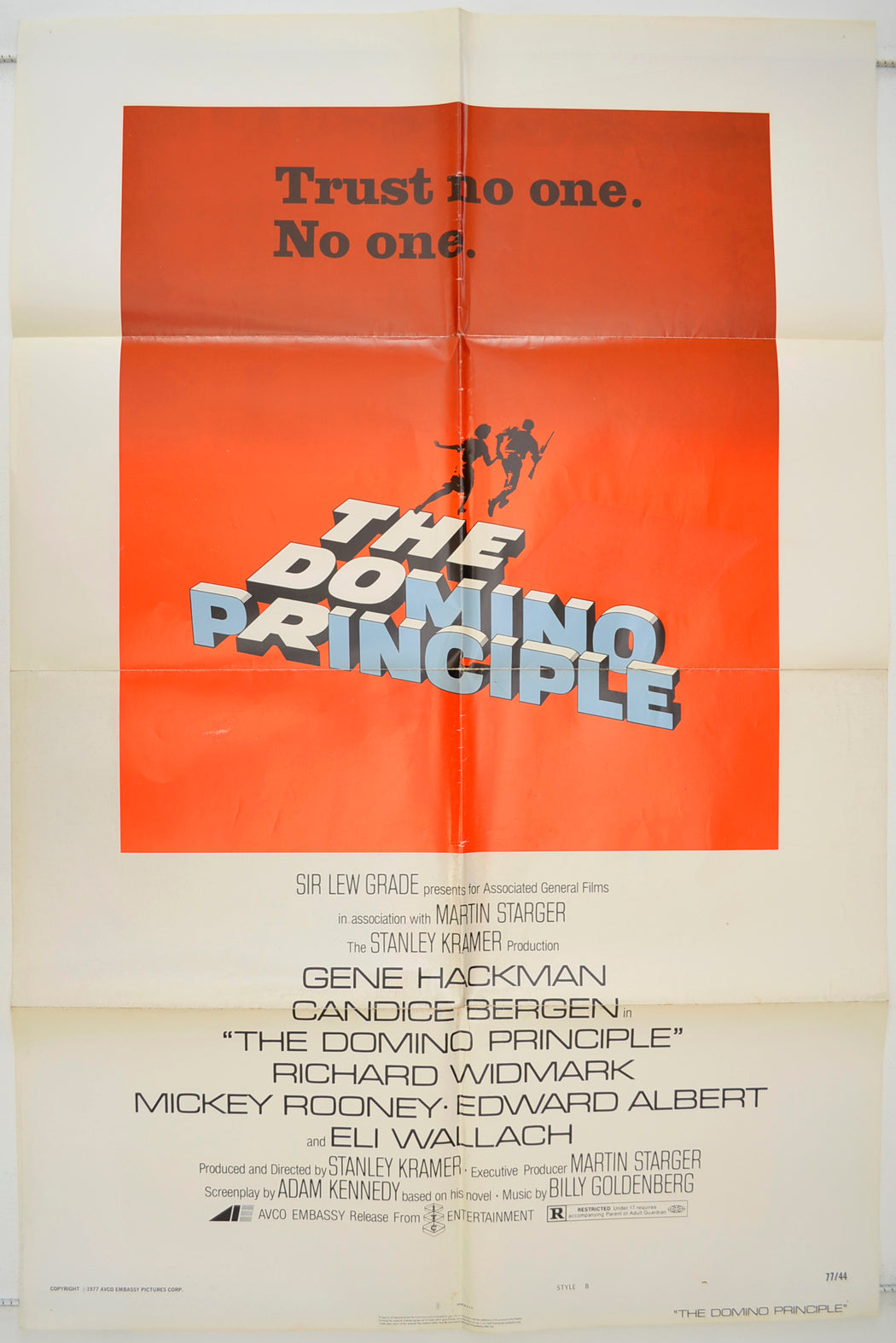 The Domino Principle (a.k.a. The Domino Killings) Original One Sheet Poster - Film Poster - Movie Poster